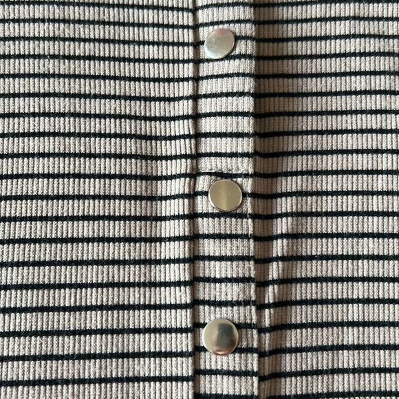 Hearts and Hips brown and tan button up striped dress size small - Picture 10 of 16